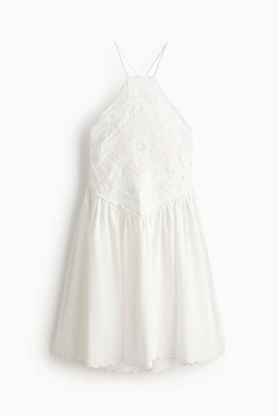 H&M Broderie anglaise flared-skirt dress