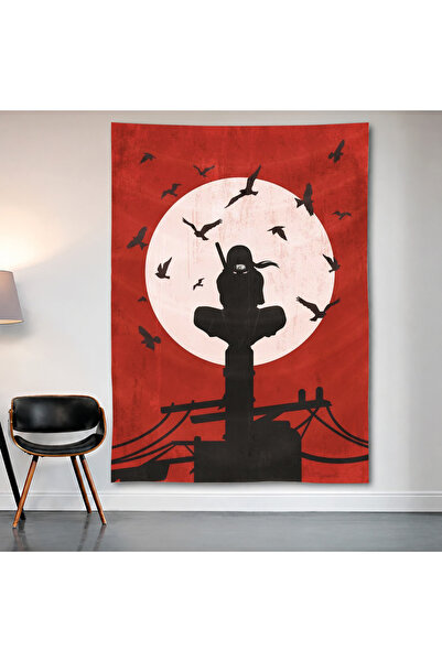 Geek Cultcha Naruto Silhouette Wall Cloth Wall Tapestry First Quality Satin F...