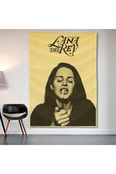 Geek Cultcha لوحة جدارية من Lana Del Rey، ملصق من قماش الساتان عالي الجودة