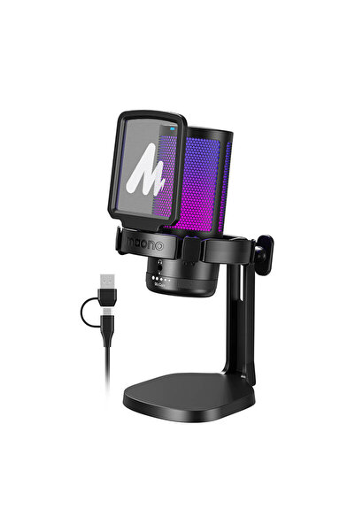 MAONO Microfon de gaming Dgm20 pentru înregistrare audio cu anulare a zgomotu...