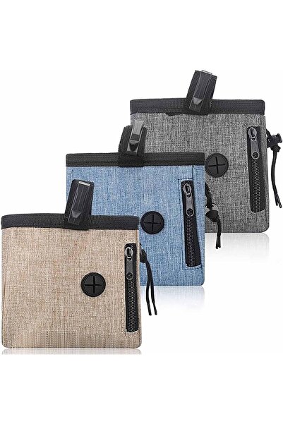 Arabest 3-Piece Dog Treat Bag,Washable,with Belt,Poop Bag Dispenser,for Puppy...
