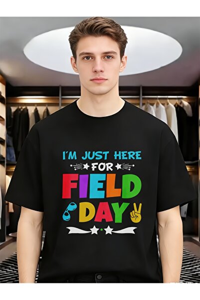 135 I'M Just Here Field Day Spring Summer Men Tees Funny Unique Round Neck Sh...