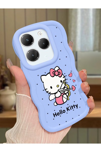 Hontinga Infinix Hot 40 Pro Compatible Case Camera Protector Blue Silicone Co...
