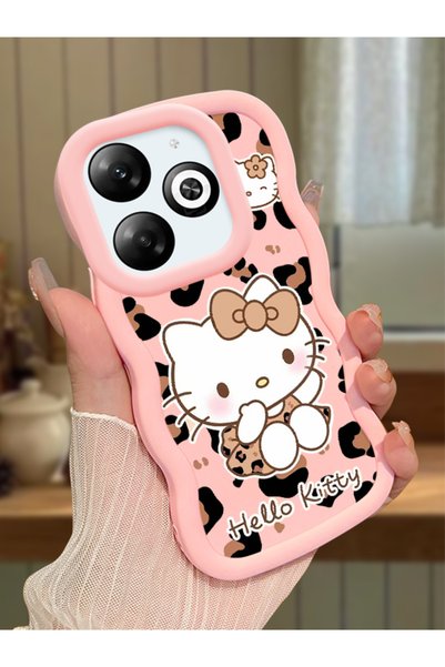 Hontinga Infinix Smart 8 Pro Compatible Case Camera Protector Pink Silicone C...