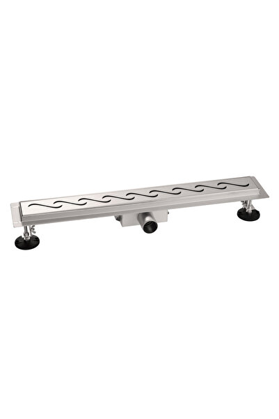 Granitan Rigola de dus 60 cm, otel SS304, design elegant cu grila tip val gre...