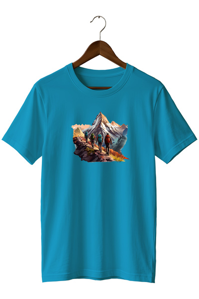 WİDİ Unisex Mountain View and Trekking Printed Nature T-Shirt