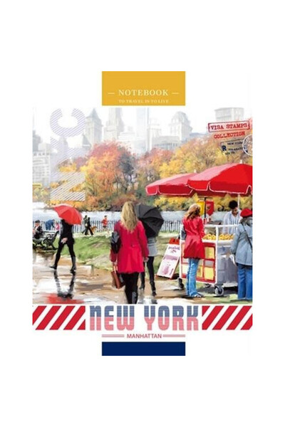 Fresh Caiet decorativ 128x165 mm, 64 pagini, carouri – New York Park