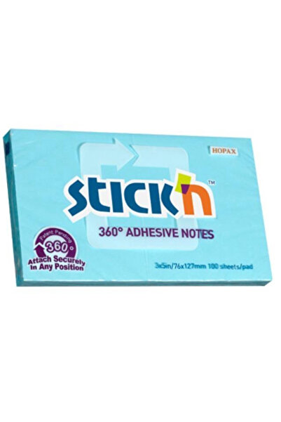 Stickn Blocnotes adeziv, Stickn, 100 file, Albastru