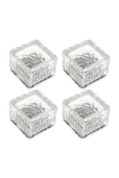 YBOSHOP Set 4 lampi solare de exterior din sticla, LED lumina calda, senzor d...