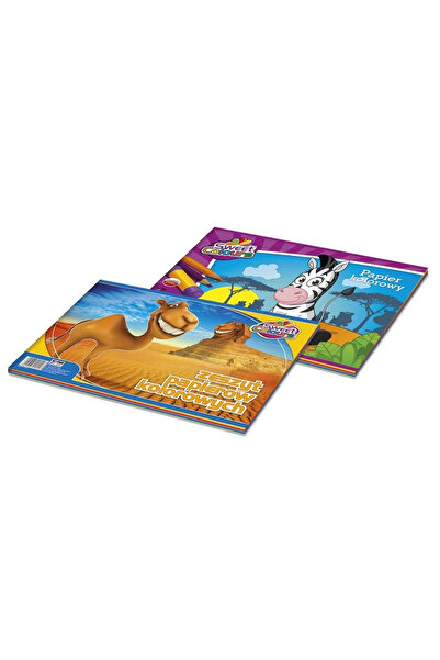 Sweet colours Bloc hartie colorata A4 Sweet Colours, 8 culori, colorat in mas...