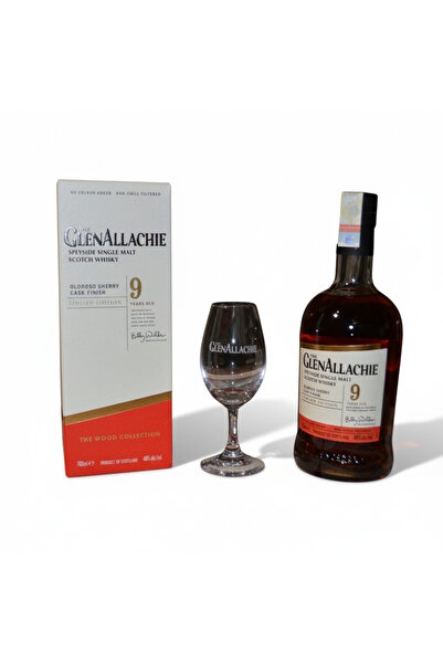 Glenallachie Whisky Oloroso cu finisaj în butoi de Sherry, 9 ani, Pahar Glenc...