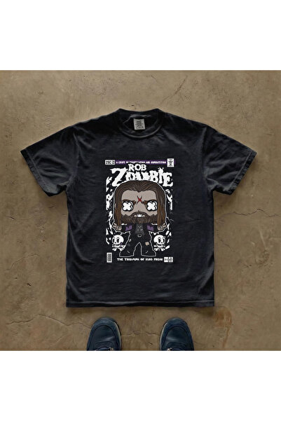 Grafftee Clothing تي شيرت روب زومبي مطبوع للجنسين مقاس كبير