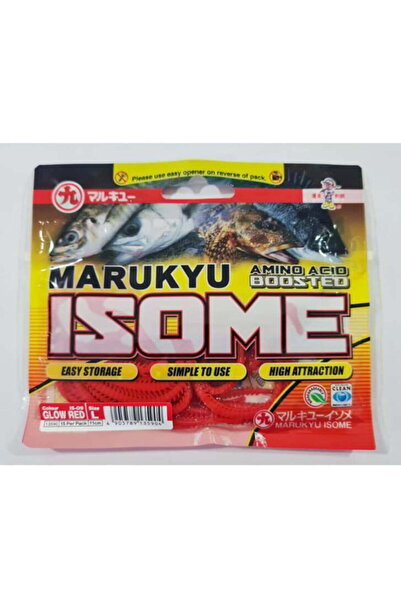 MARUKYU Power Isome Large Kokulu Silikon Yem/Glow Red
