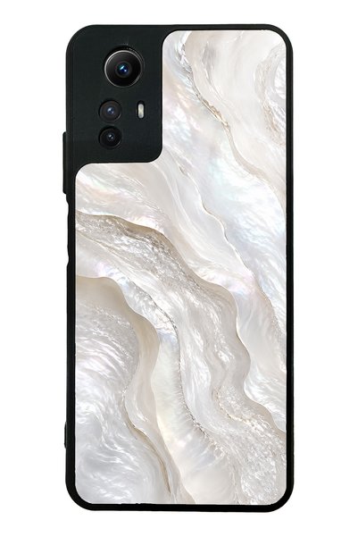 Spoyi حافظة هاتف Xiaomi Redmi Note 12S بتصميم لؤلؤي عاجي لامع