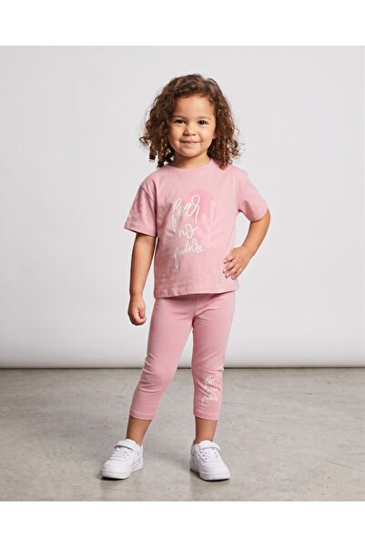 Ege Bebek Girl's Summer Capri Leggings Set for Ages 4-5-6-7-8, Summer 2-Piece...
