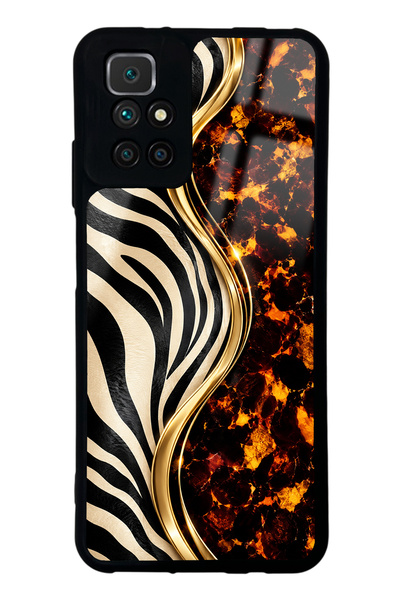Spoyi حافظة هاتف Xiaomi Redmi 10 باللون الأسود اللامع بتصميم Safari