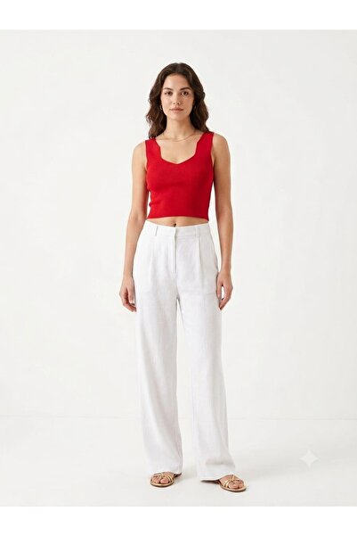 onno style women Sleeveless Strappy Square Neck Women's Knitted Blouse
