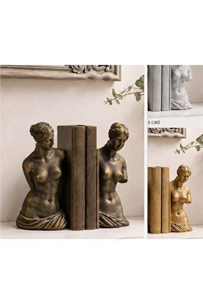 Yaratıcı sanatlar atölyesi Set of 2 Roman Statue Bookends Bookshelf Decor Boo...