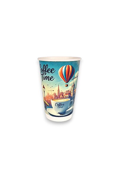 OEM DW "COFFEE TIME" CARDBOARD CUP 12 OZ 355 CC 20 PCS/ Top Bottom Set