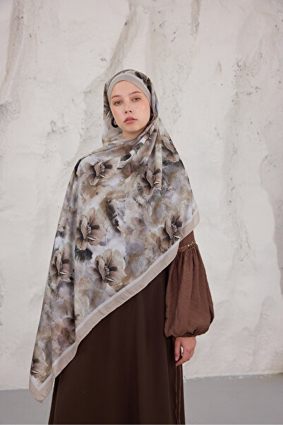 Mira İpek Sunshine Series Patterned Cotton Soft Shawl Women's Colorful Shawl