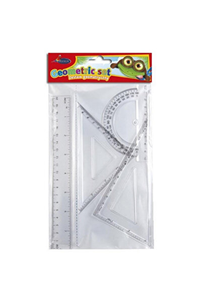 Beniamin Set de geometrie – riglă, 2 echeri, raportor