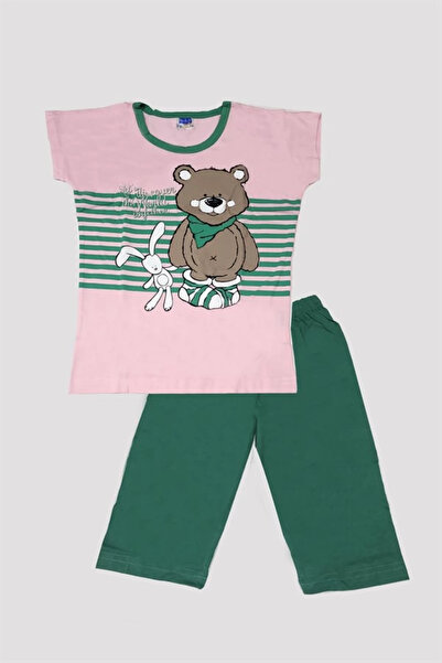 ALFA AKSESUAR 03 Girl's Capri Set 6541 Pink 7-8