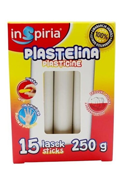 Inspiria Set 15 batoane plastilina, Inspiria, alb, 250 g