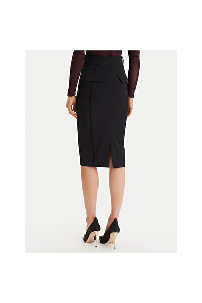 Elisabetta Franchi Fustă creion de damă GO15961E2 Negru