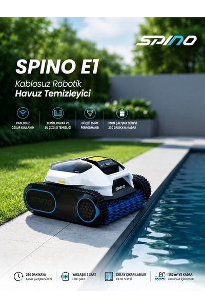 Spino E1 Kablosuz Havuz Temizleme Robotu