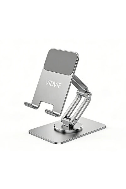 Vidvie HC1576 Foldable Rotating Aluminum Phone and Tablet Stand with Anti-Sli...