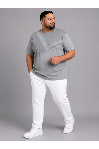 ANNEX Large Size Cotton Comfortable Fit Daily Use Crew Neck Men's T-Shirt