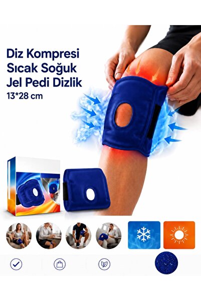 Eom Roll Termojel Diz Kompresi Sıcak Soğuk Jel Pedi Dizlik 13x28 cm Çift Etki...