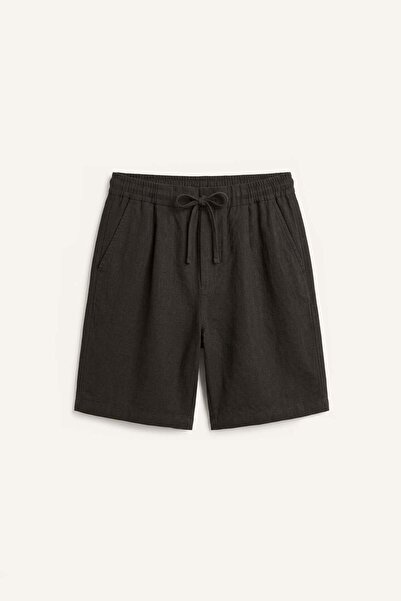 DeFacto Relax Fit Elastic Tie Waist Khaki Bermuda Shorts I3729Ax26Au