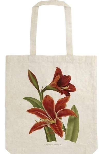 Skona Ting Geanta Totebag, Skona Ting, Bumbac, Model floare Amaryllis