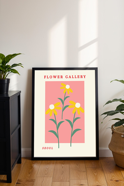 dudekohome Çiçek Poster Çerçeveli Tablo Modern Botanik Duvar Dekoru Minimal S...
