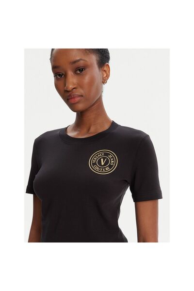 VERSACE JEANS COUTURE Γυναικείο T-Shirt 79HAHT01 CJ03T Μαύρο