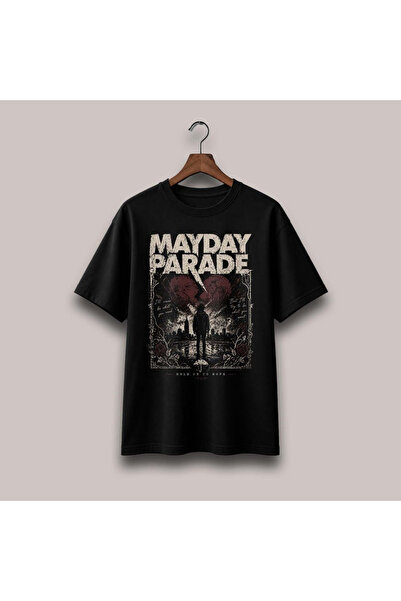 Grafftee Clothing تي شيرت مطبوع عليه Mayday Parade للجنسين مقاس كبير