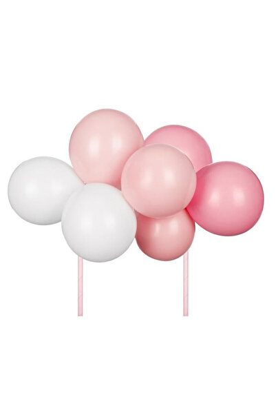 Partydeco Topper balon decorativ pentru tort, 29 cm, multicolor, 10 bucati
