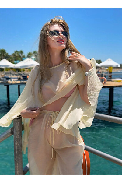 Store Chiffon Cape Blouse Pants Set
