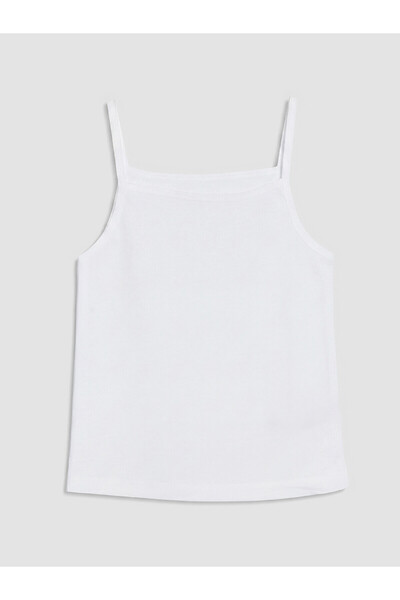 LC Waikiki Peak New Season Square Neck Rope Strap Girls' Undershirt