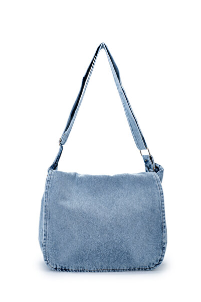minebag Postman Denim Women's Crossbody Bag Ruby Light Blue