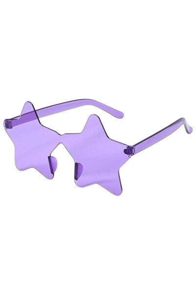 OEM Ochelari de soare fara rama, in forma de stea, pentru petrecere, mov