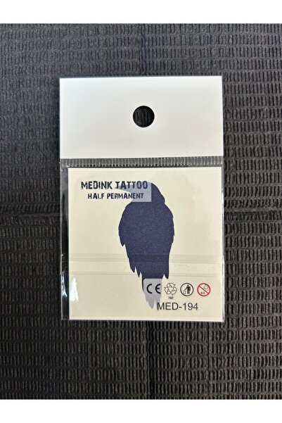 Tattoo Geçici Dövme (S) - Karga Ense Minimal 1 Ay Kalıcı Geçici Dövme