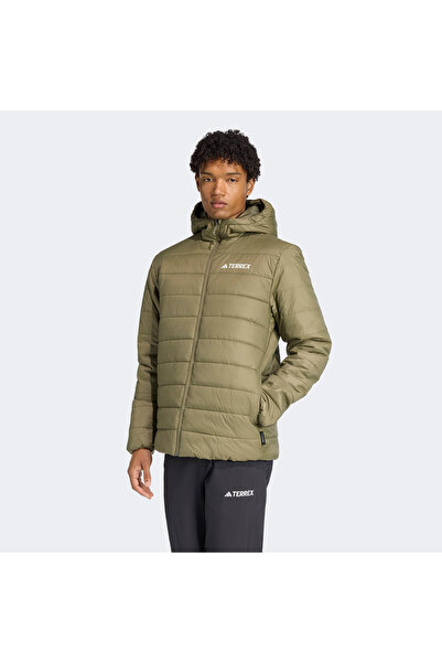 adidas Terrex Multi Essentials Climawarm Yalıtımlı Kapüşonlu Erkek Yeşil Yürü...
