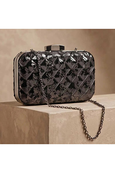 VERDE Βραδινό τσαντάκι clutch 01-1279 μαύρο