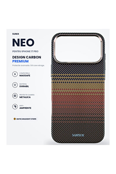 Sunix Neo Case for iPhone 17 Pro, MagSafe Compatible, Premium Carbon Design, ...