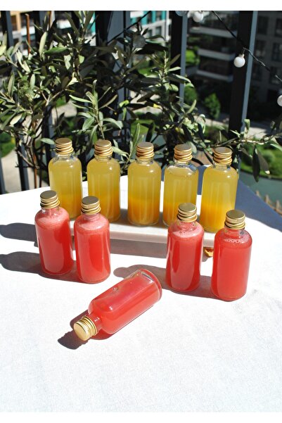 Qualitev 10Pcs 50ml Glass Bottle with Gold Metal Cap Mini Shot Juice Beverage...