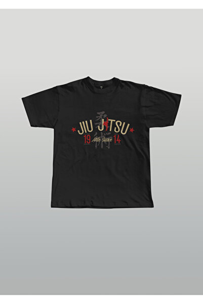 LUMSHİNE Oversize Jiu Jitsu Sports Printed Crew Neck T-Shirt