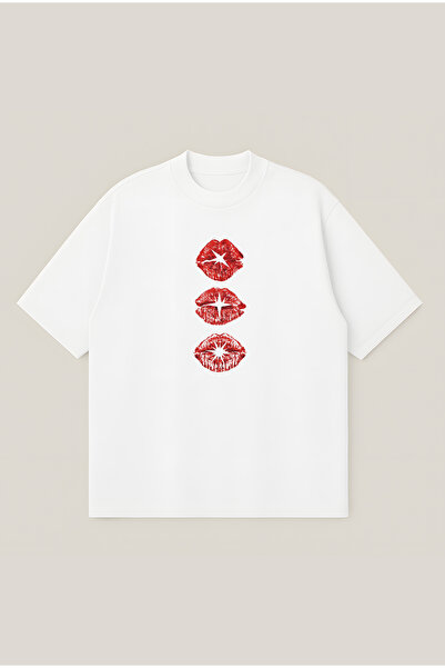 Moon Dancer Kisses Printed Oversize Boxy Cut Unisex 100% Cotton Tshirt |   St...