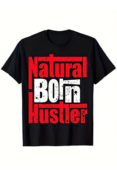 12 HERTZ Men's Women's Natural Born Hustler Graphic T-Shirt Retro Streetwear ...